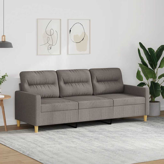 Driezitsbank 180 cm stof taupe is nu te koop bij PeponiXL, paradijselijk wonen!