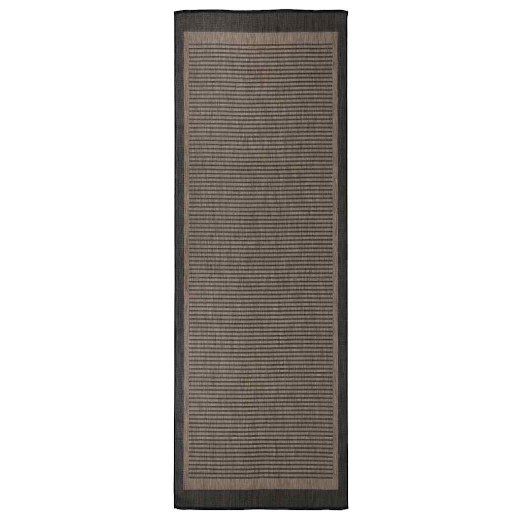 Buitenkleed platgeweven 80x250 cm donkerbruin is nu te koop bij PeponiXL, paradijselijk wonen!