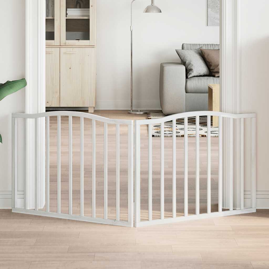 Hondenhek inklapbaar 2 panelen 160 cm populierenhout wit is nu te koop bij PeponiXL, paradijselijk wonen!