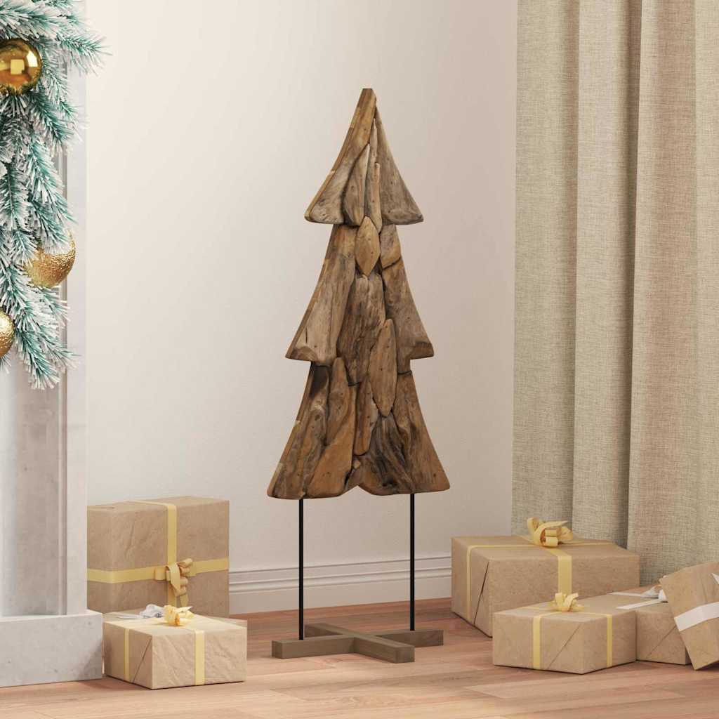 Kerstboom met standaard Bruin 90 cm Massief teakhout is nu te koop bij PeponiXL, paradijselijk wonen!