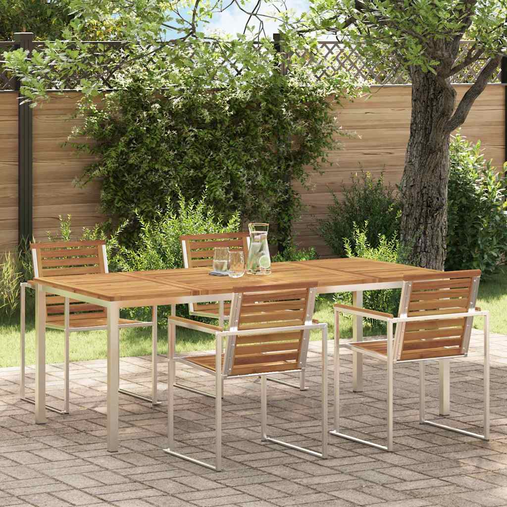 EetTafel Bruin 200 x 90 x 75 cm Massief Acaciahout is nu te koop bij PeponiXL, paradijselijk wonen!