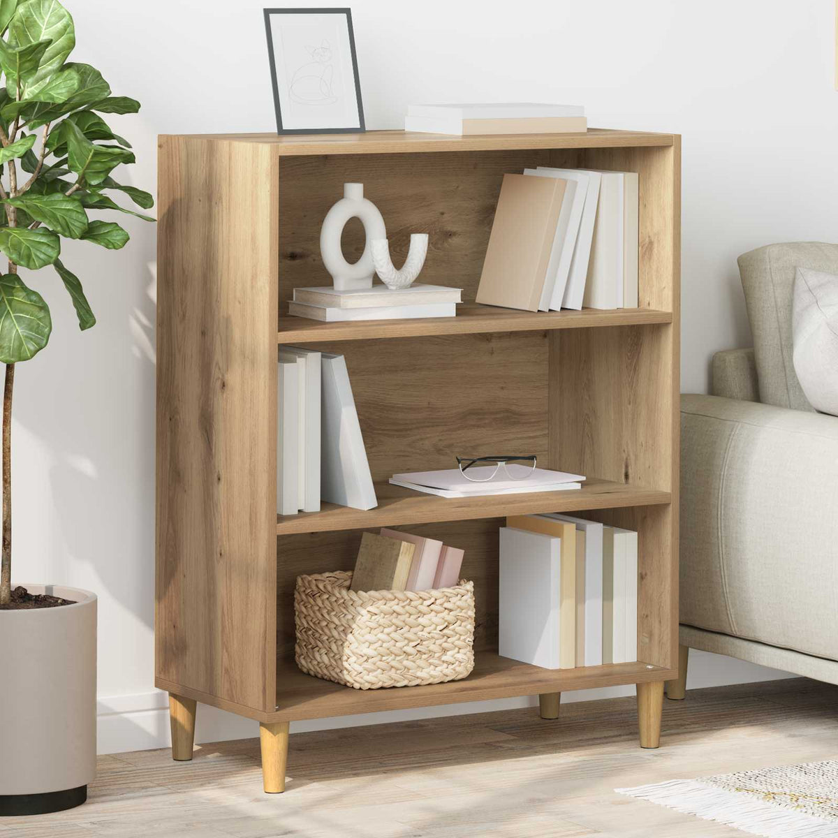 Dressoir Artisan Eiken 69,5 x 32,5 x 90 cm Bewerkt hout is nu te koop bij PeponiXL, paradijselijk wonen!