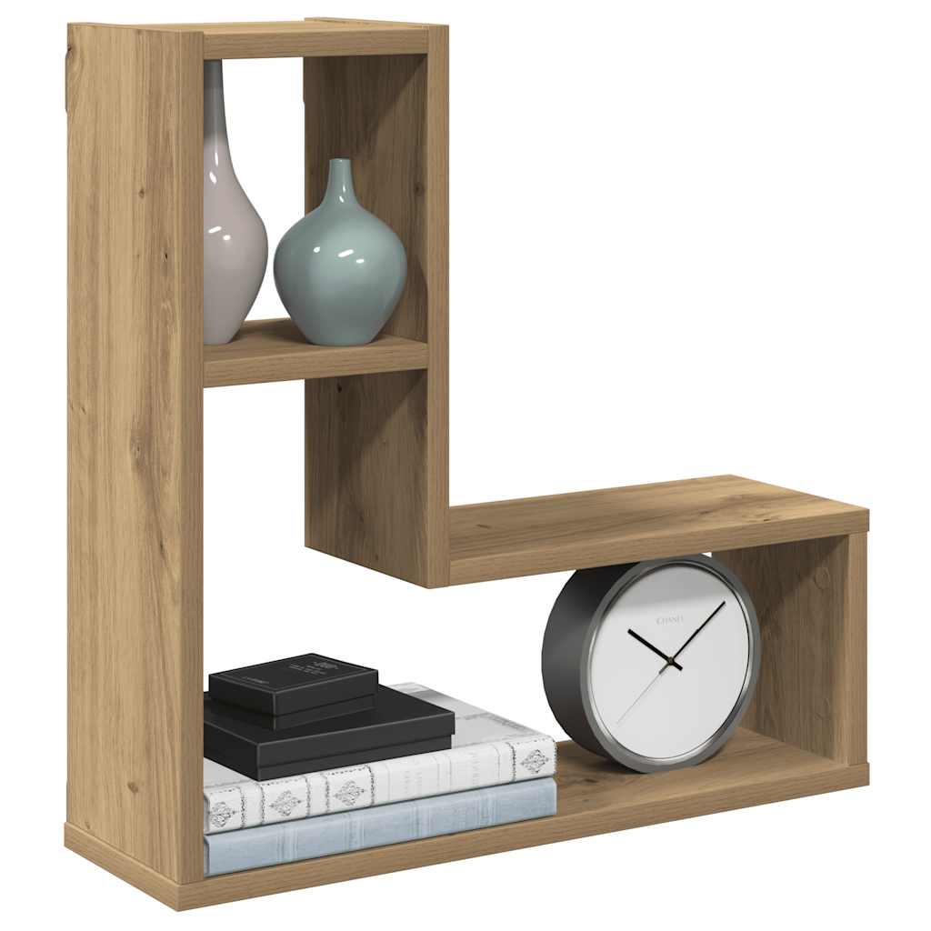 Wandschappen kubus 2 st 50x15x50 cm hout artisanaal eiken is nu te koop bij PeponiXL, paradijselijk wonen!