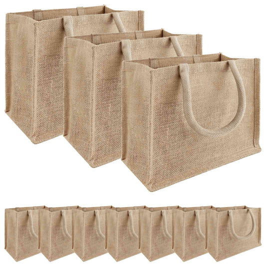 Jute handtassen 10 Naturel 26 x 22 x 14 cm 100% Tossa Jute is nu te koop bij PeponiXL, paradijselijk wonen!