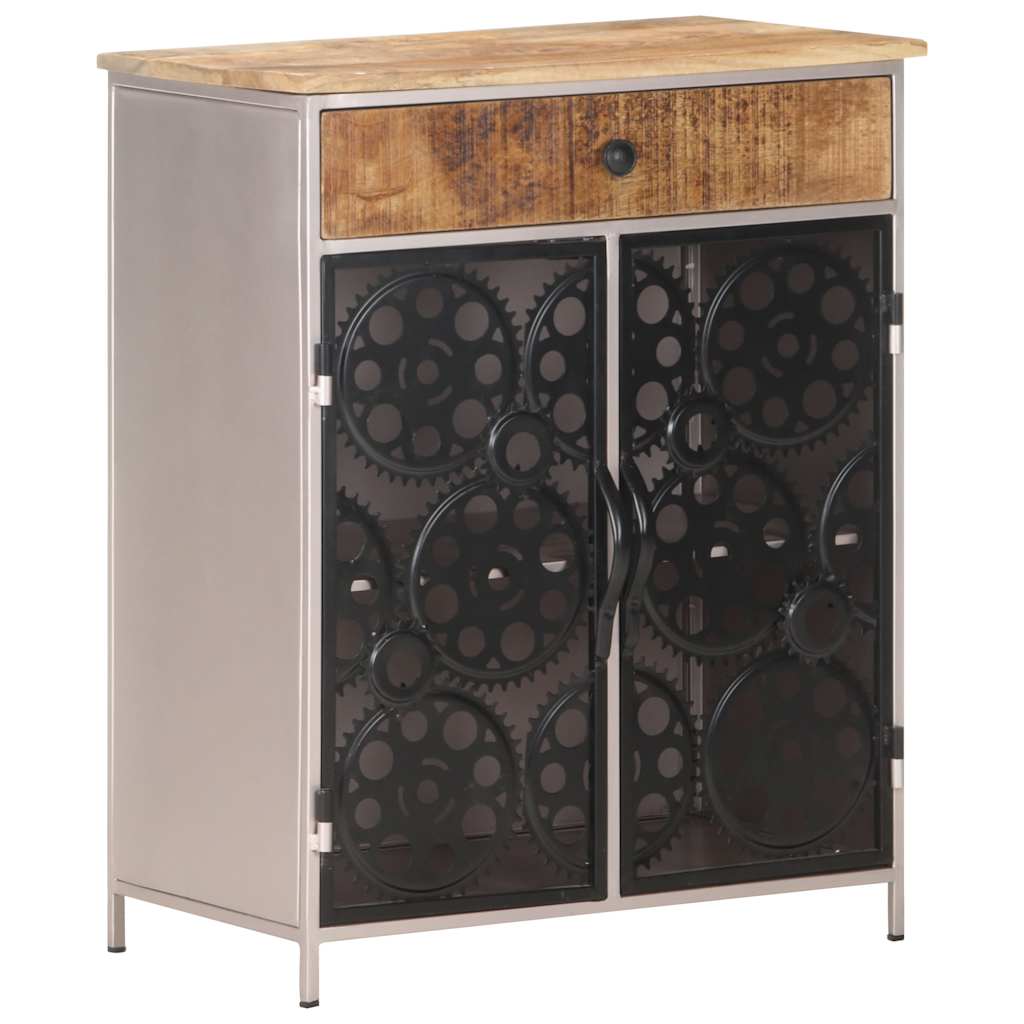 Dressoir 60x35x75 cm ruw mangohout en ijzer is nu te koop bij PeponiXL, paradijselijk wonen!