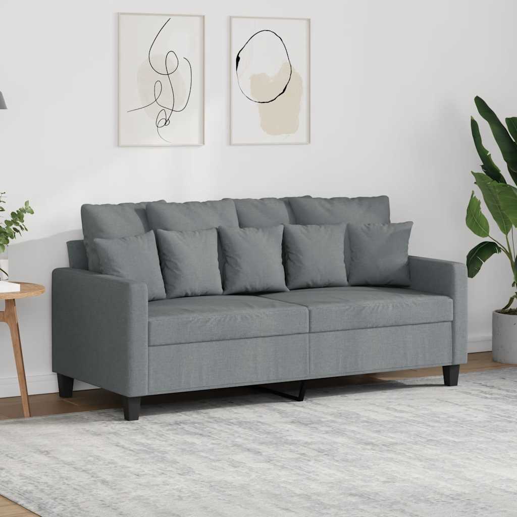 Tweezitsbank 140 cm stof lichtgrijs is nu te koop bij PeponiXL, paradijselijk wonen!