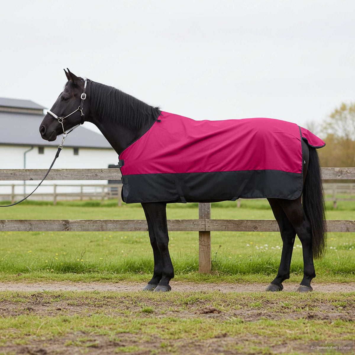 Paardendeken Roze en Zwart 105 cm Polyester is nu te koop bij PeponiXL, paradijselijk wonen!