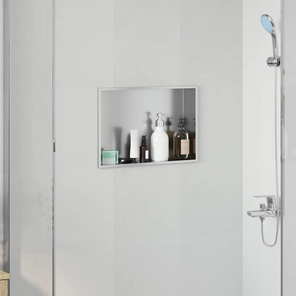 Douche Niche Zilver 45 x 30 x 9,5 cm Roestvrij staal is nu te koop bij PeponiXL, paradijselijk wonen!