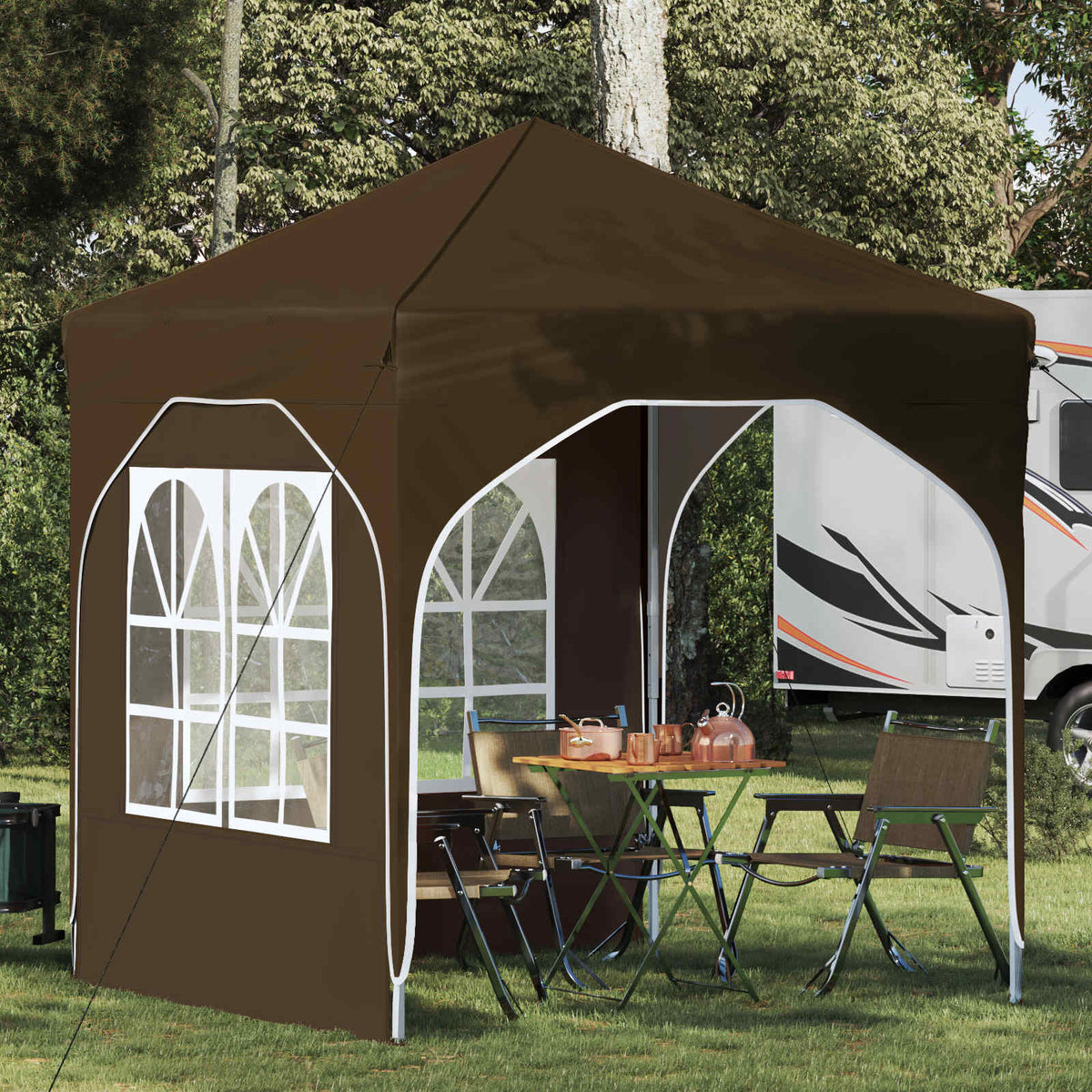 Pop-up Feesttent 192 x 192 x 245 cm Taupe is nu te koop bij PeponiXL, paradijselijk wonen!