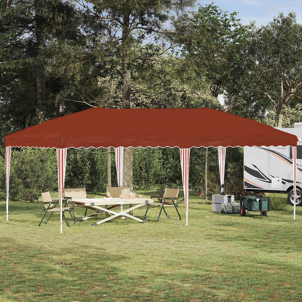 Pop-up Feesttent 575 x 290 x 245 cm Terracotta is nu te koop bij PeponiXL, paradijselijk wonen!