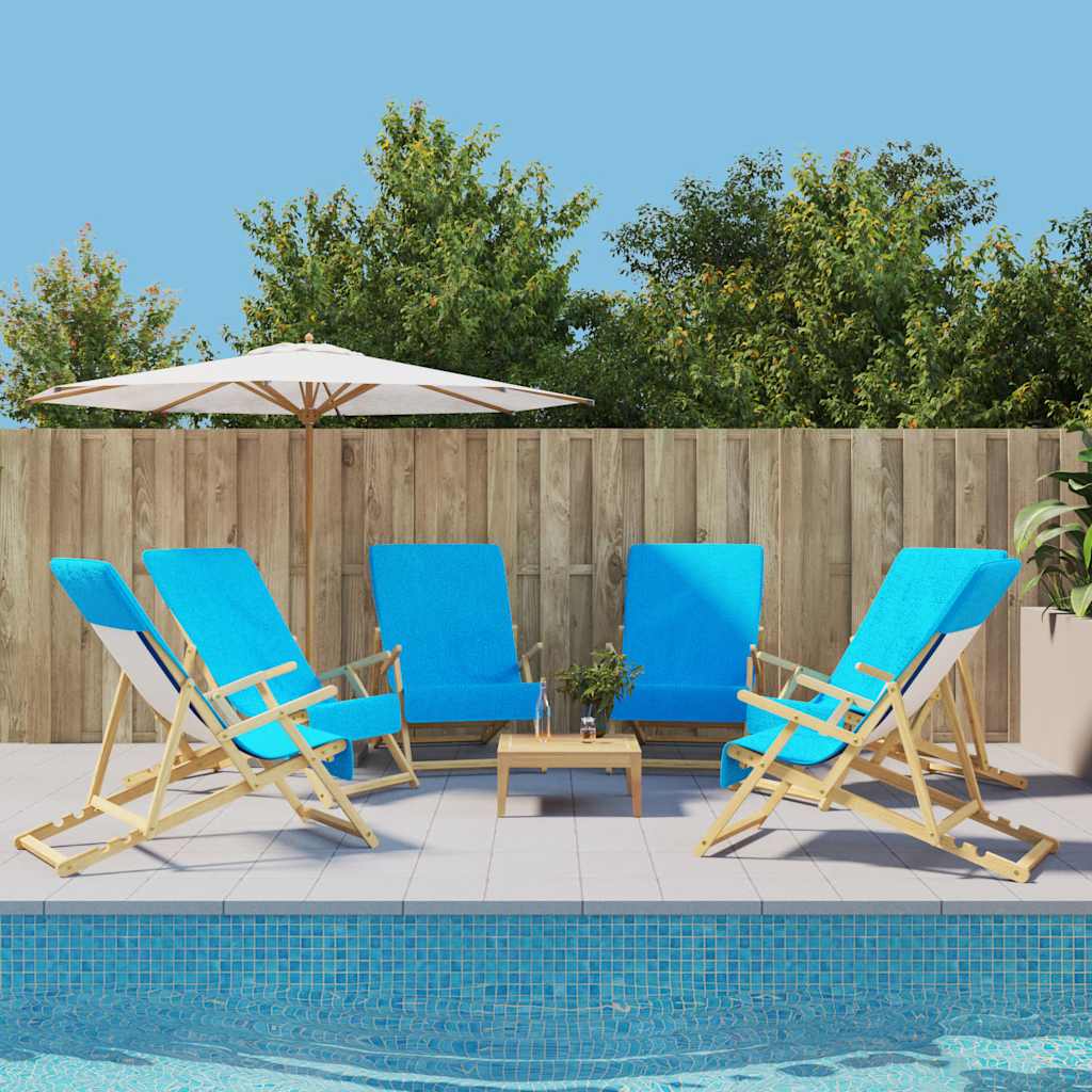Strandhanddoeken 6 st 400 g/m² 60x135 cm stof turquoise is nu te koop bij PeponiXL, paradijselijk wonen!