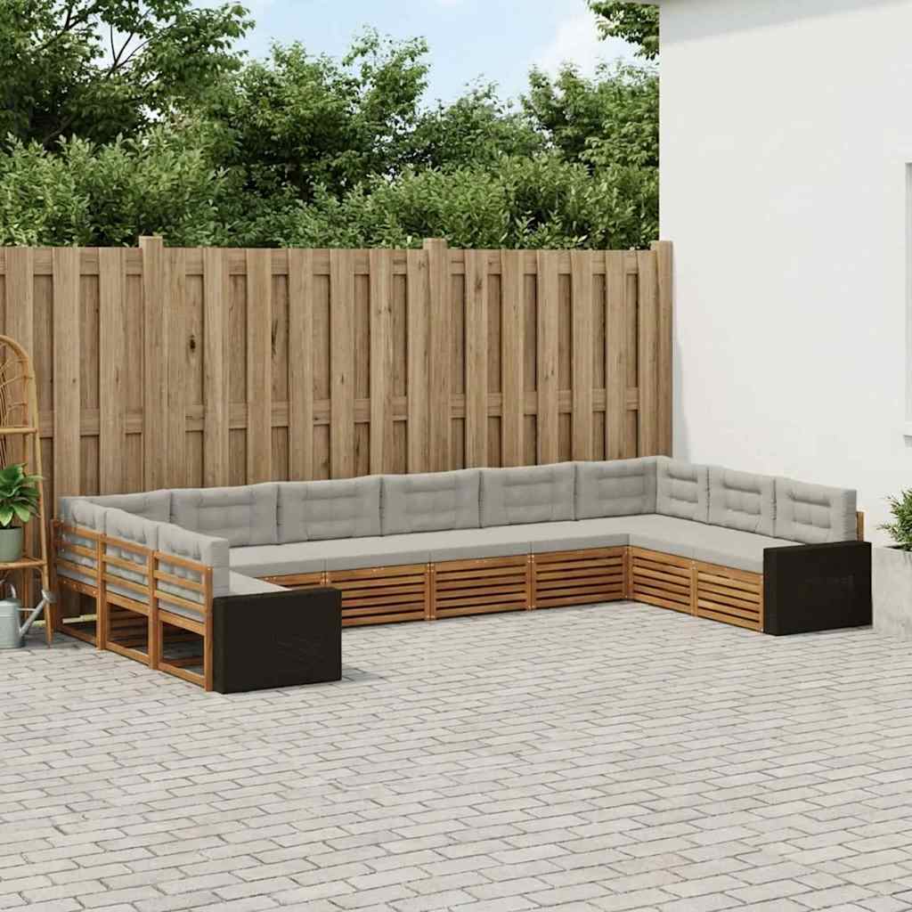 Sofa-Sets met kussen 10 pcs Massief Acaciahout is nu te koop bij PeponiXL, paradijselijk wonen!