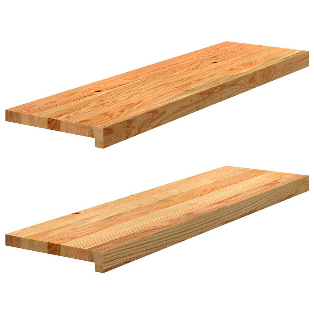Vensterbanken 2 st 90x25x2 cm massief eikenhout lichtbruin is nu te koop bij PeponiXL, paradijselijk wonen!