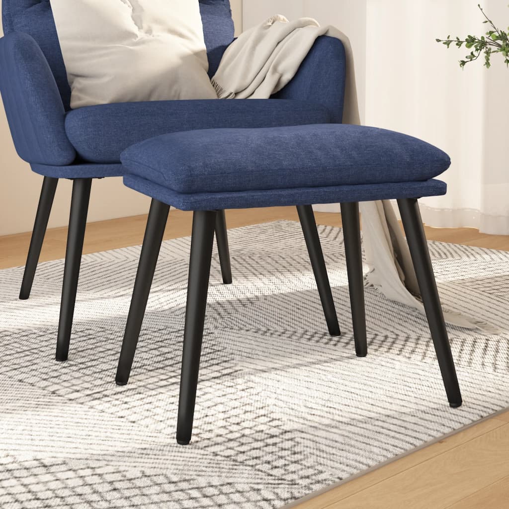 Voetenbank 45x29,5x35 cm stof blauw is nu te koop bij PeponiXL, paradijselijk wonen!
