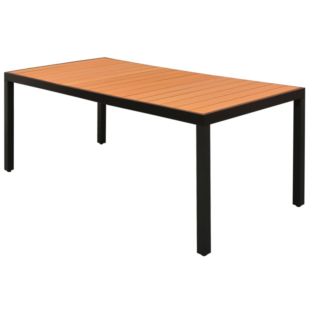 Tuintafel 185x90x74 cm aluminium en HKC bruin is nu te koop bij PeponiXL, paradijselijk wonen!