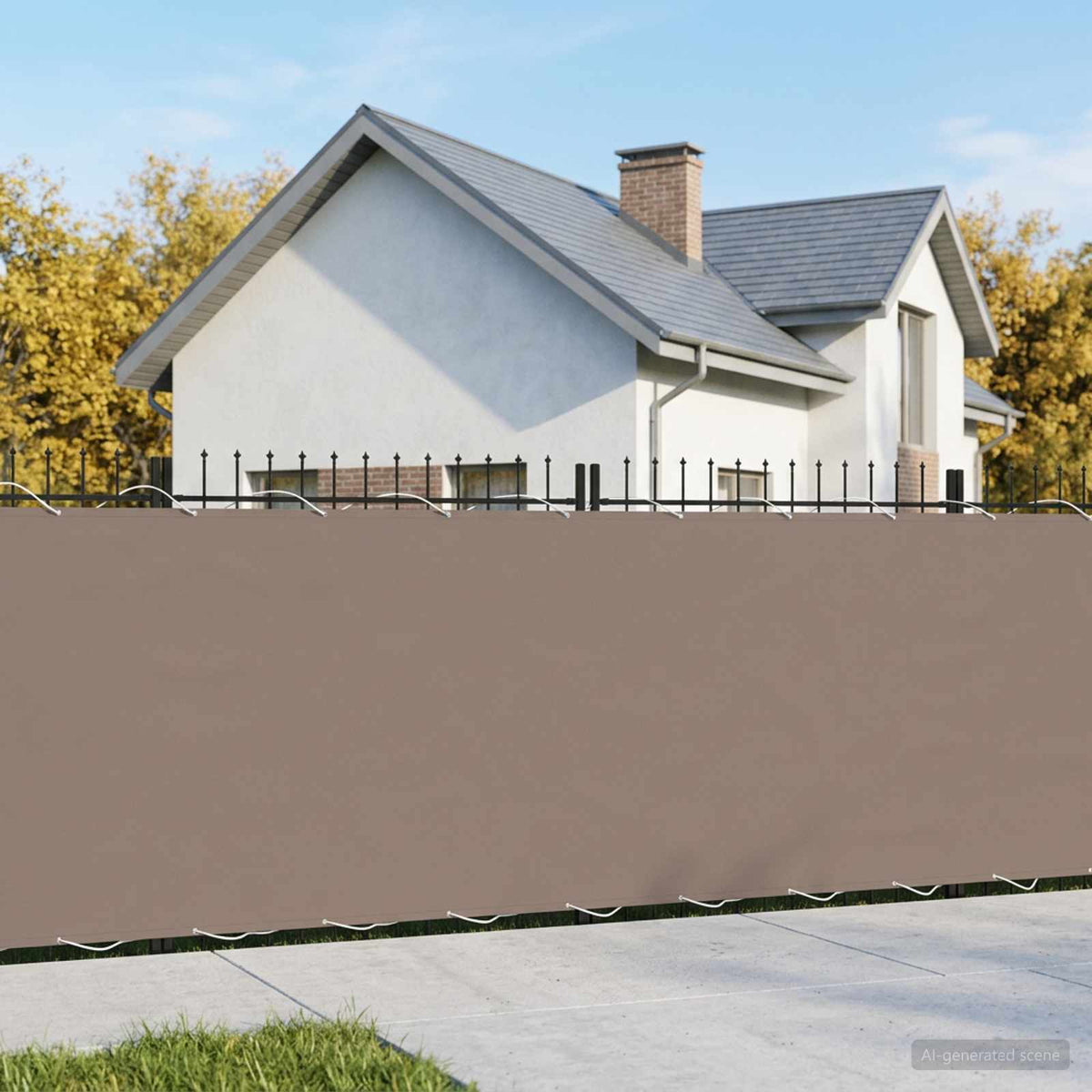 Balkon Privacy Scherm 1,5 x 25 m Stof met PU-coating Taupe is nu te koop bij PeponiXL, paradijselijk wonen!