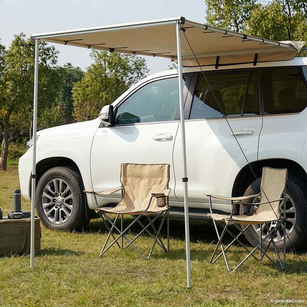 Luifel voor camper en caravan 1,8x2,5x2,15 m beige is nu te koop bij PeponiXL, paradijselijk wonen!