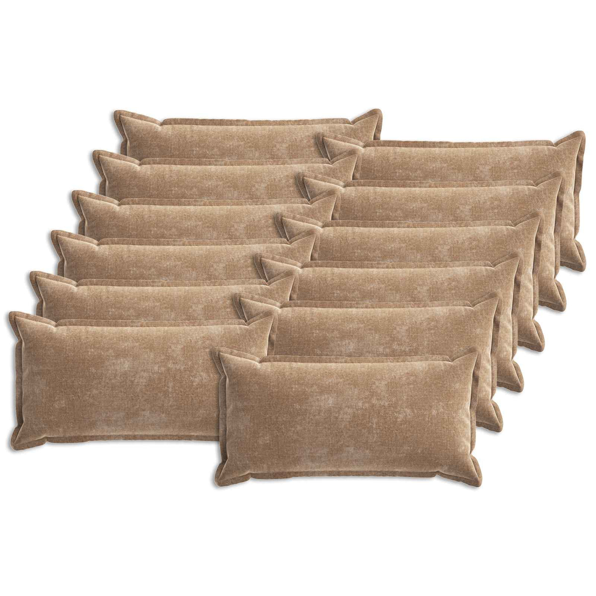 Kussensloop 12 st HOUTEN Bruin 40 x 80 cm Chenille Stof is nu te koop bij PeponiXL, paradijselijk wonen!