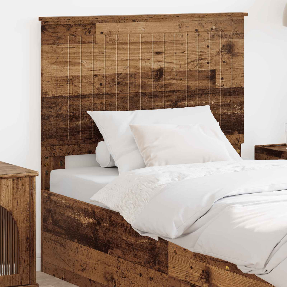 Hoofdbord met hoofdeinde Oud Hout 90 cm Bewerkt hout is nu te koop bij PeponiXL, paradijselijk wonen!