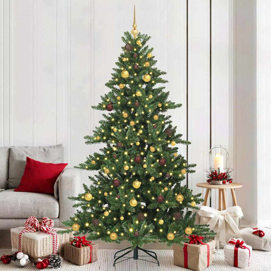 Kunstmatige Inklapbare Kerstboom Groen 210 cm PVC en staal is nu te koop bij PeponiXL, paradijselijk wonen!