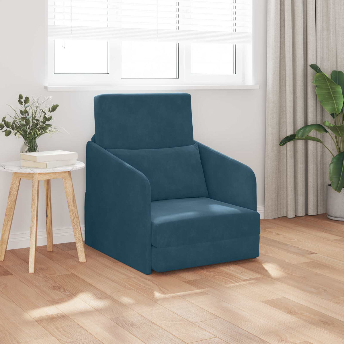 Slaapbank Blauw 65 x 80 x 83 cm Fluweel is nu te koop bij PeponiXL, paradijselijk wonen!