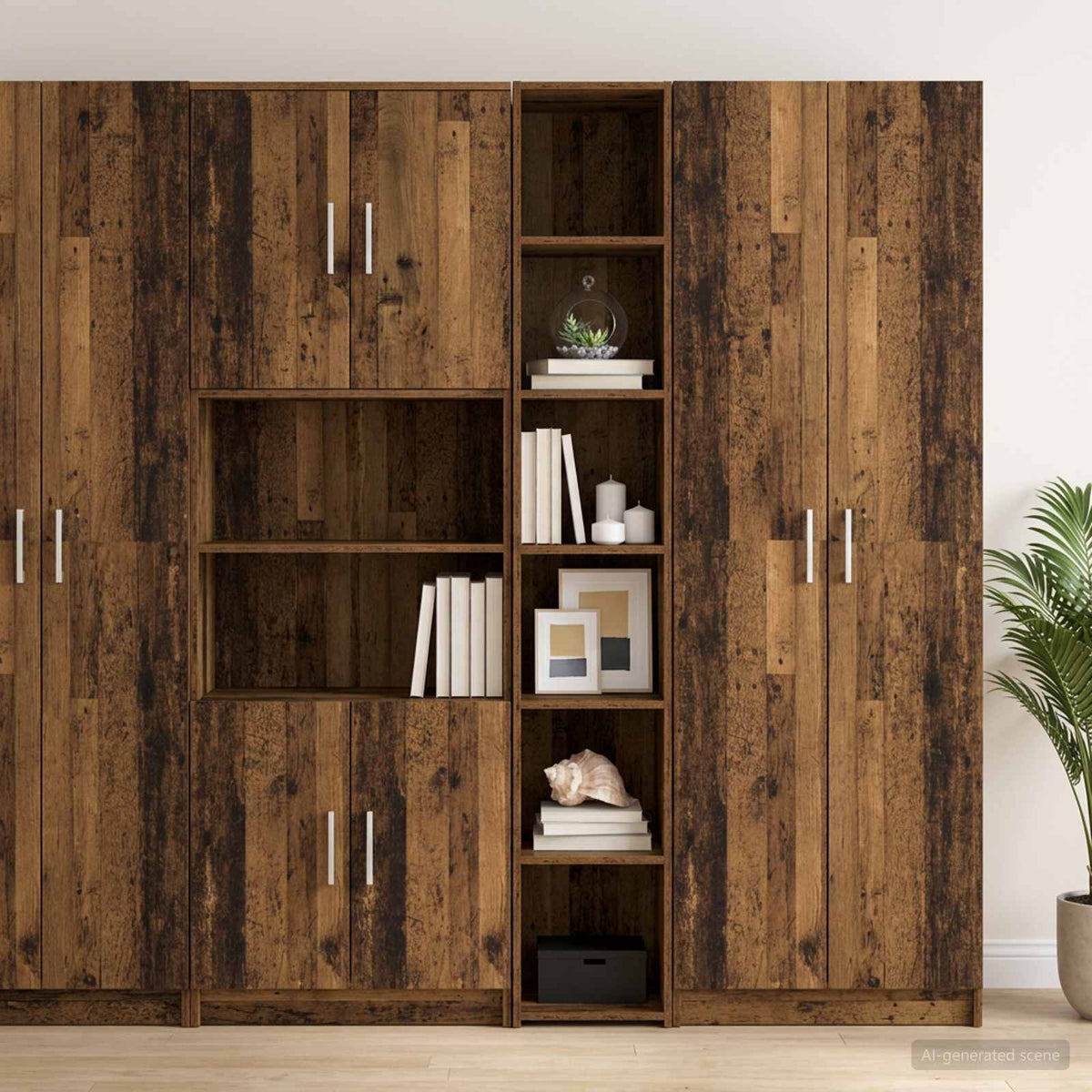 Hoge kast Oud hout 30 x 41 x 185 cm Bewerkt hout is nu te koop bij PeponiXL, paradijselijk wonen!