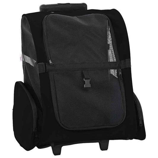 Huisdierentrolley 3-in-1 48x32x(57-106) cm oxford stof zwart is nu te koop bij PeponiXL, paradijselijk wonen!