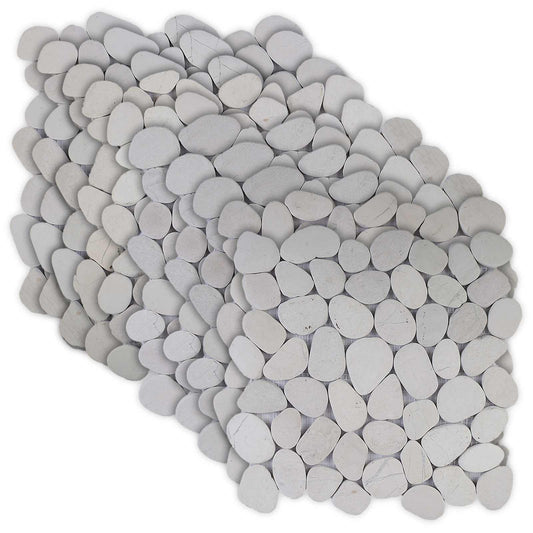 Kiezeltegels Wit 30 x 30 cm Rivierenkiezel is nu te koop bij PeponiXL, paradijselijk wonen!