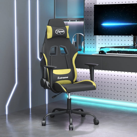 Gamestoel stof zwart en lichtgroen is nu te koop bij PeponiXL, paradijselijk wonen!