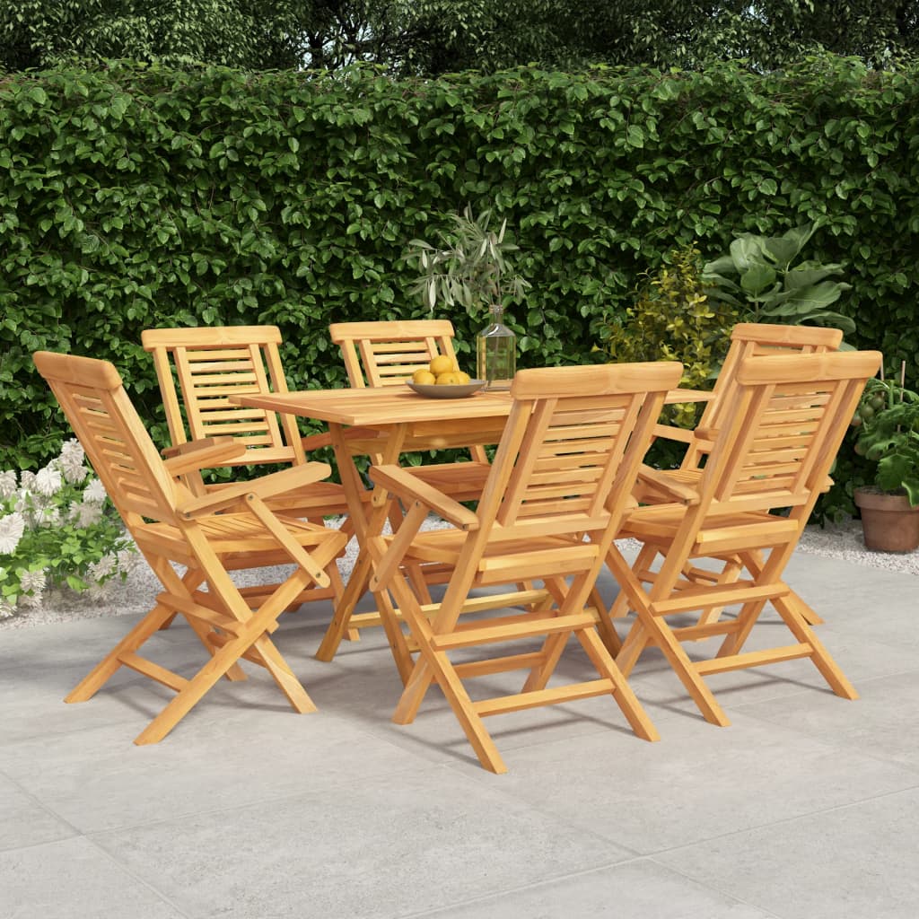7-delige Tuinset massief teakhout is nu te koop bij PeponiXL, paradijselijk wonen!