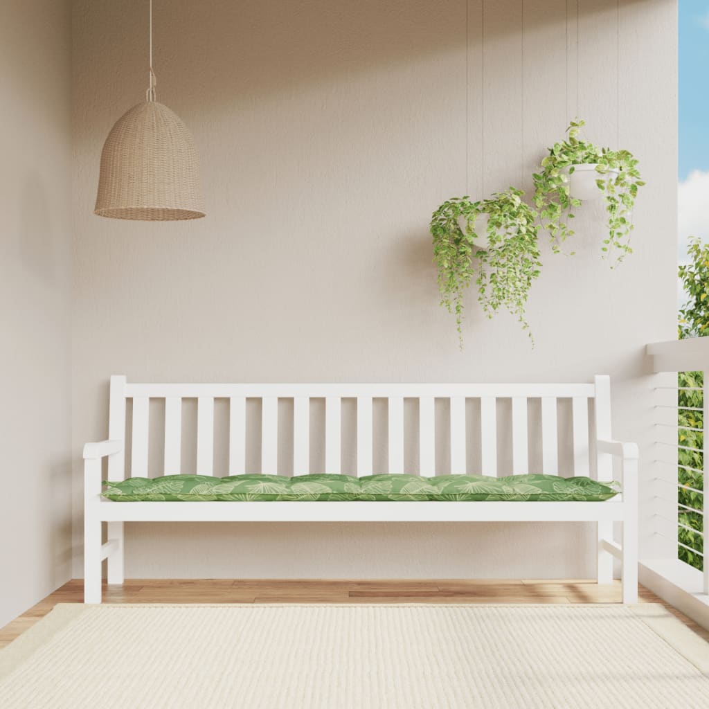 Tuinbankkussen bladpatroon 200x50x7 cm stof is nu te koop bij PeponiXL, paradijselijk wonen!