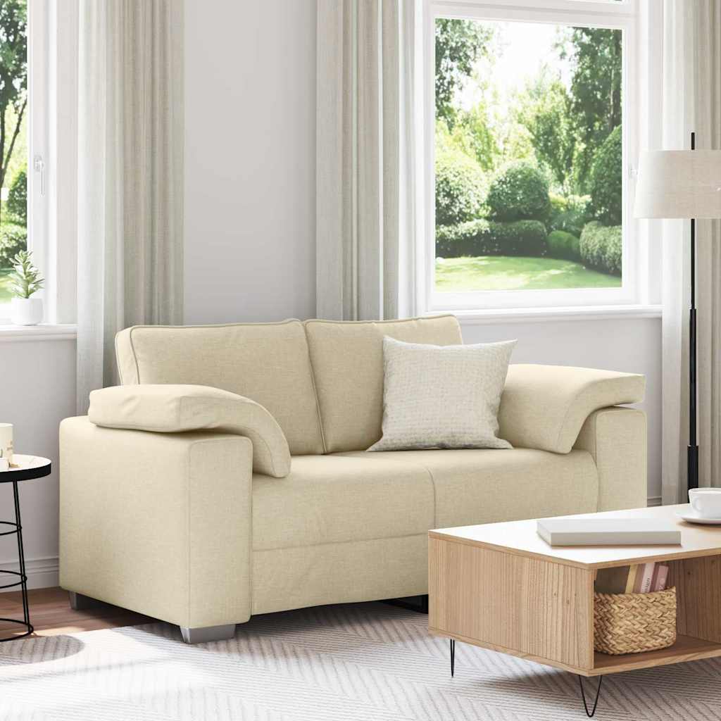 Loveseat Crème 160 cm Stof is nu te koop bij PeponiXL, paradijselijk wonen!