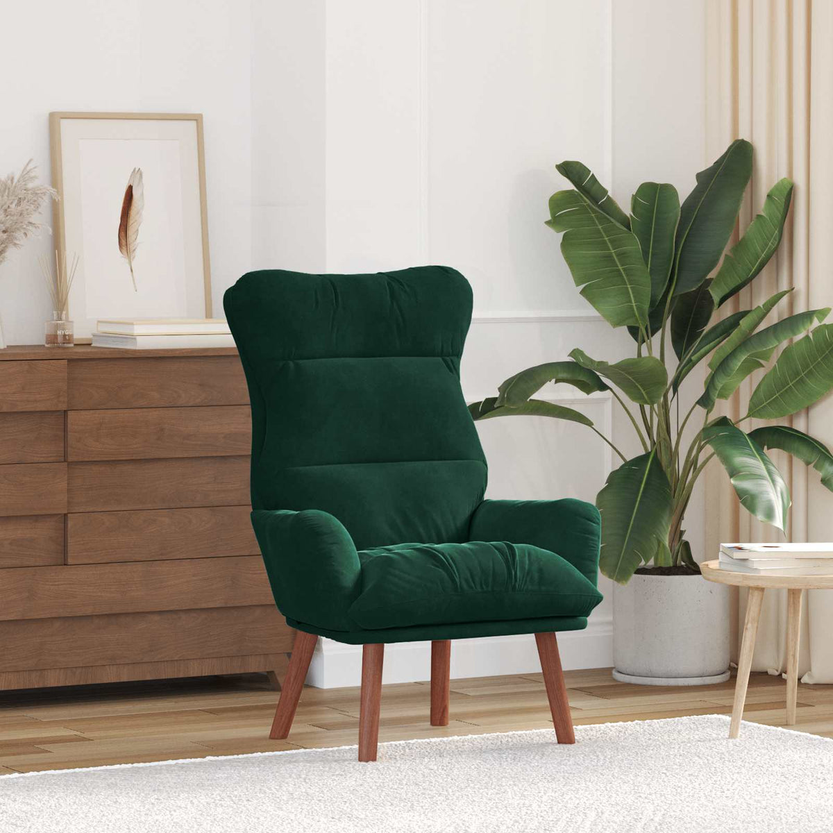 Fauteuil Donkergroen 69 x 74 x 93 cm Fluweel is nu te koop bij PeponiXL, paradijselijk wonen!
