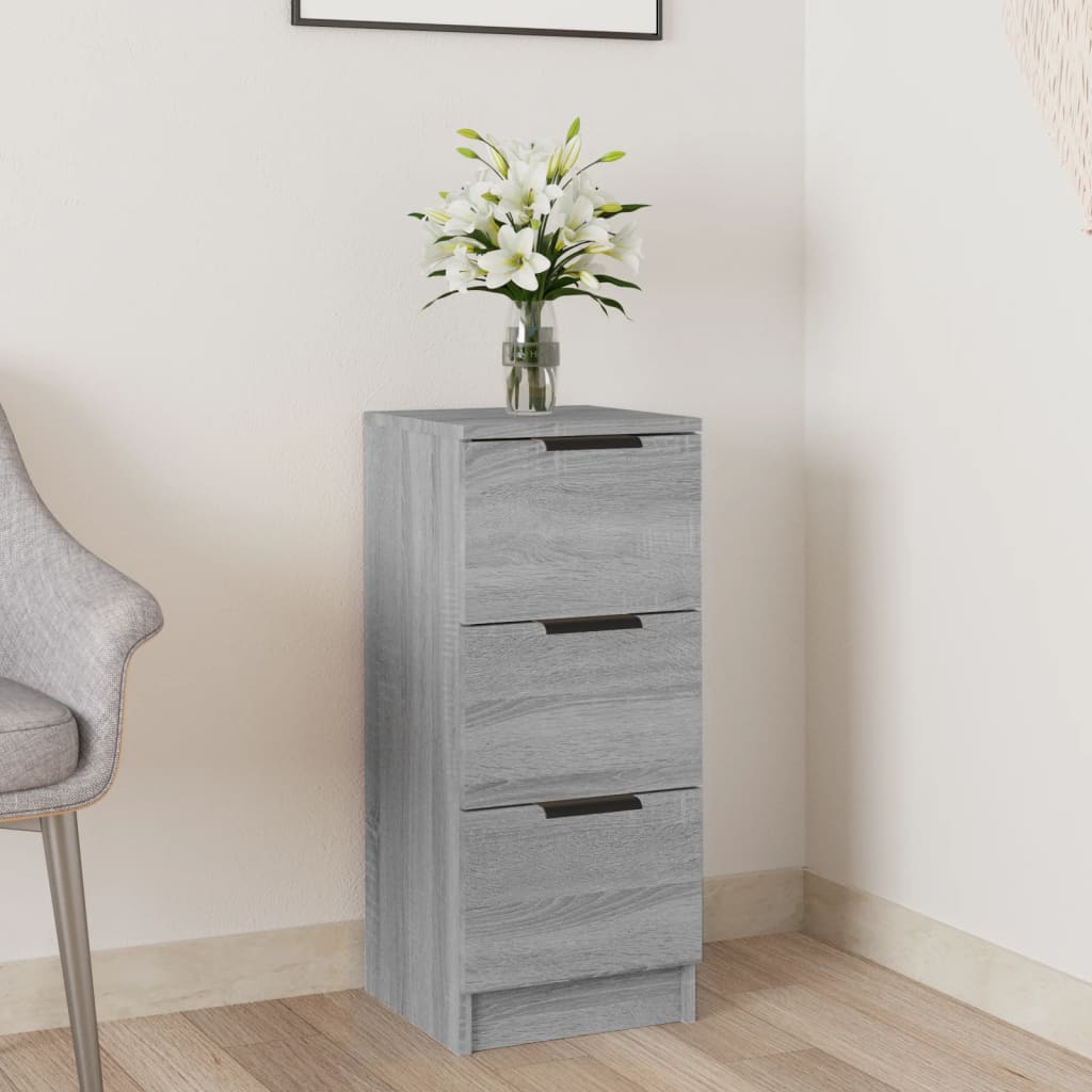 Dressoir 30x30x70 cm bewerkt hout grijs sonoma eikenkleurig is nu te koop bij PeponiXL, paradijselijk wonen!