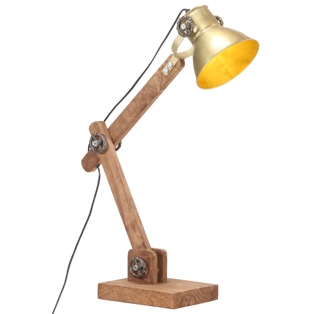 Bureaulamp industrieel rond E27 58x18x90 cm messingkleurig is nu te koop bij PeponiXL, paradijselijk wonen!