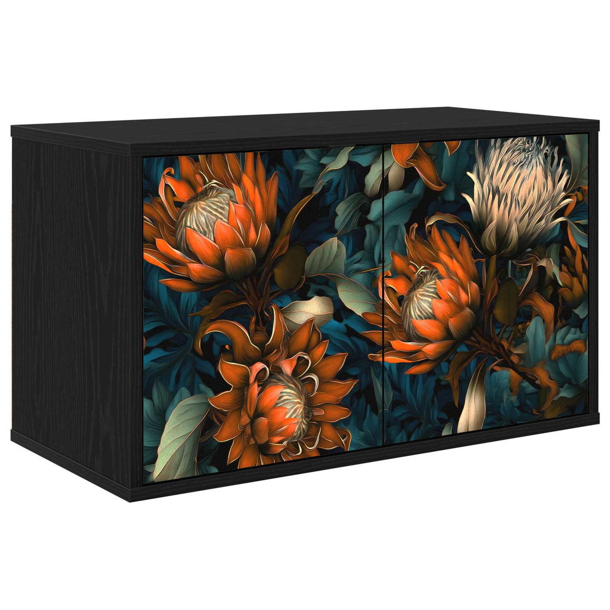 Wandgemonteerd tv-meubel LOCHEM 69 x 33 x 40 cm Zwart eiken is nu te koop bij PeponiXL, paradijselijk wonen!