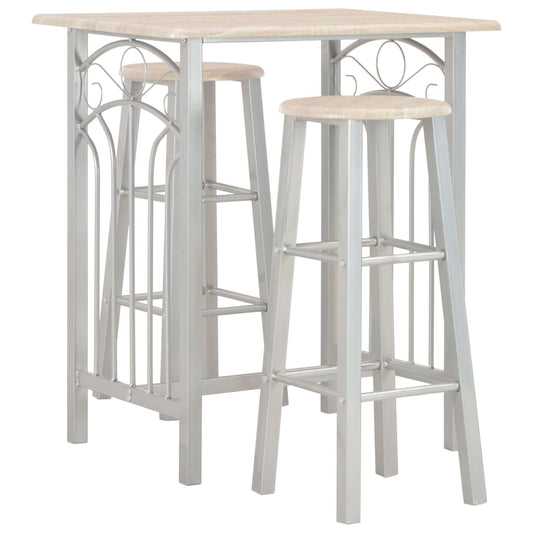 3-delige Barset hout en staal is nu te koop bij PeponiXL, paradijselijk wonen!