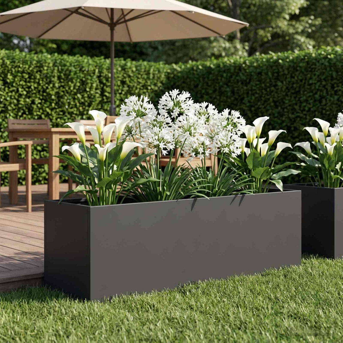 Plantenbak Zwart 100 x 30 x 30 cm Koudgewalst staal is nu te koop bij PeponiXL, paradijselijk wonen!