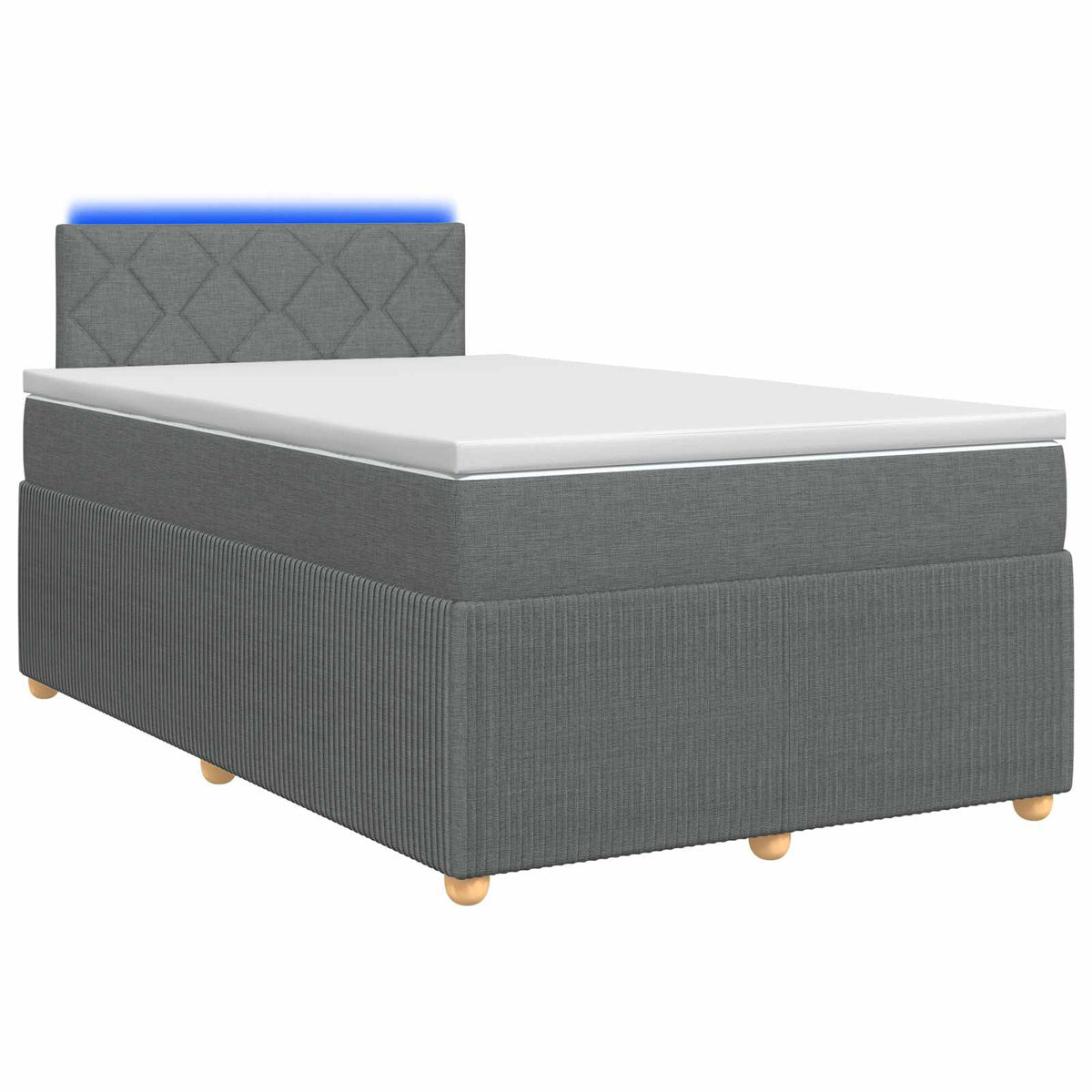 Boxspringbed met matras Donkergrijs 120 x 200 cm Stof is nu te koop bij PeponiXL, paradijselijk wonen!