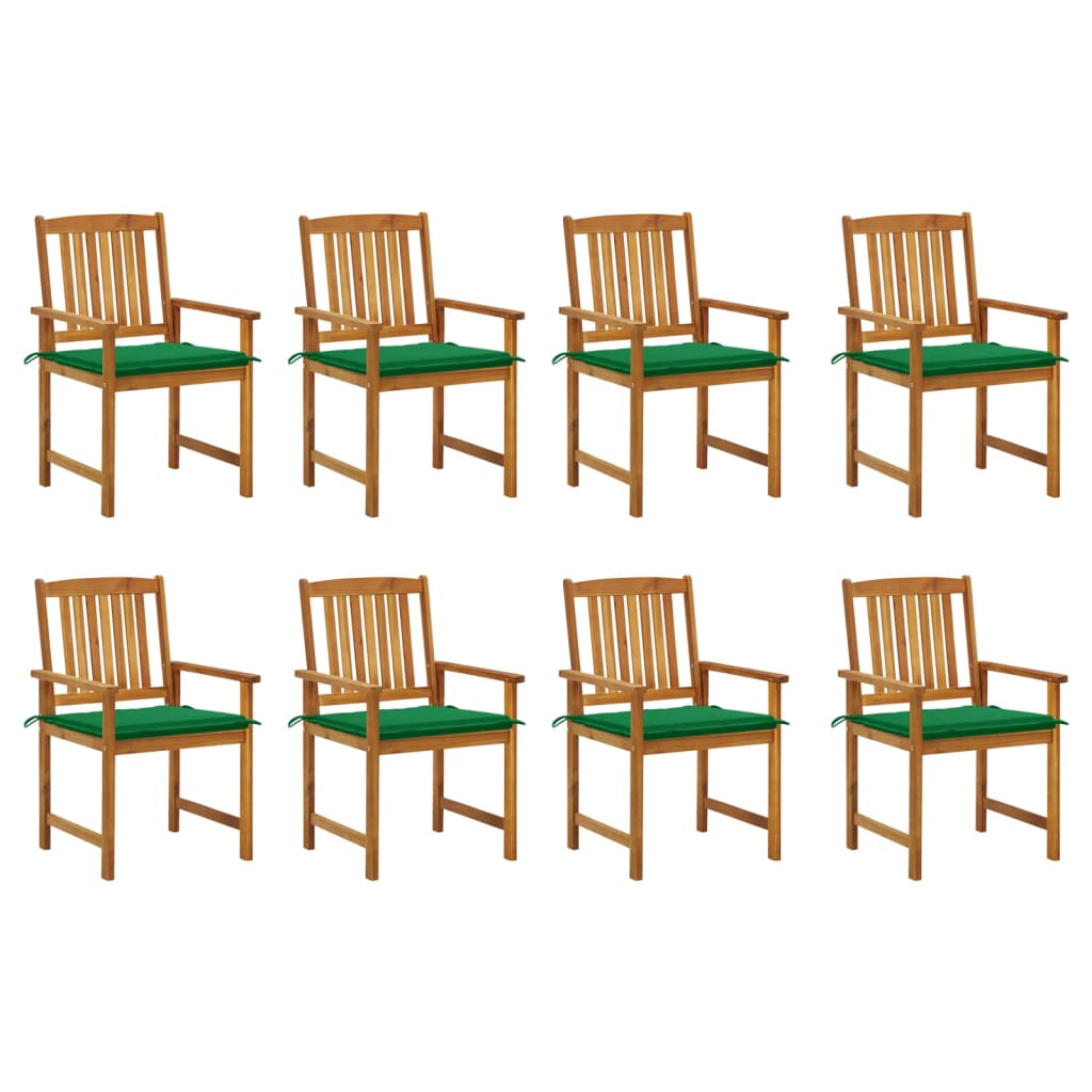 Tuinstoelen 8 st met kussens massief acaciahout is nu te koop bij PeponiXL, paradijselijk wonen!
