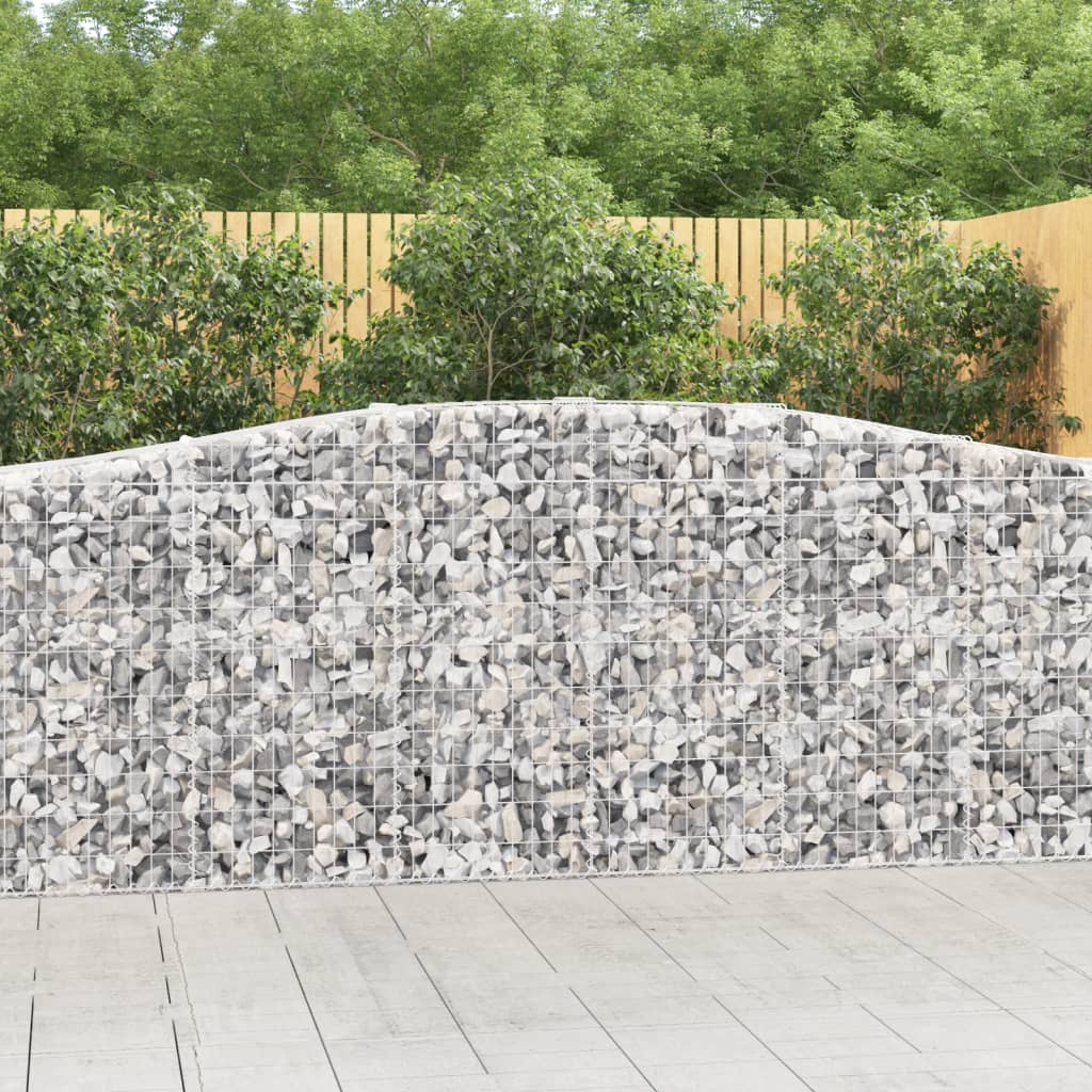 Schanskorven 2 st gewelfd 400x50x100/120 cm ijzer is nu te koop bij PeponiXL, paradijselijk wonen!