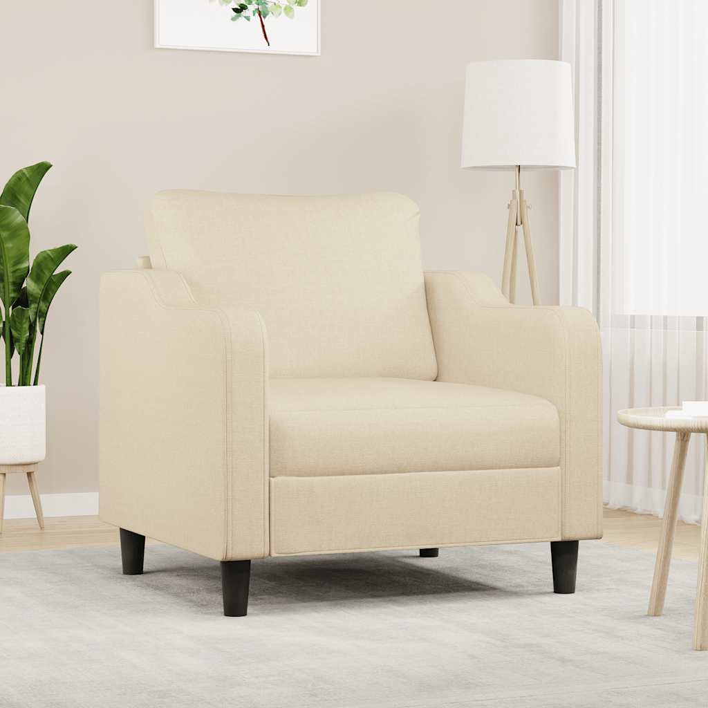 Fauteuil 60 cm stof crèmekleurig is nu te koop bij PeponiXL, paradijselijk wonen!
