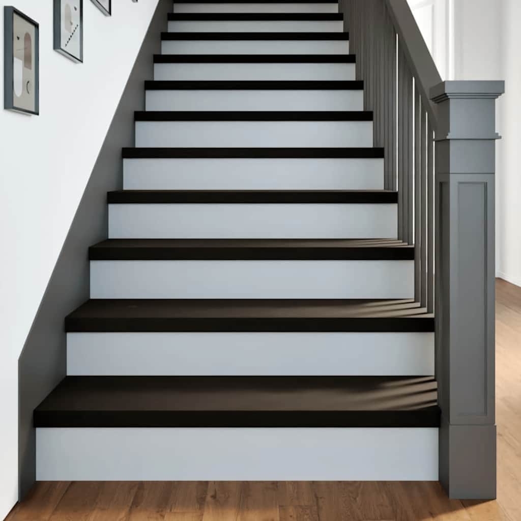 Traptreden 12 st 100x30x2 cm massief eikenhout donkerbruin is nu te koop bij PeponiXL, paradijselijk wonen!