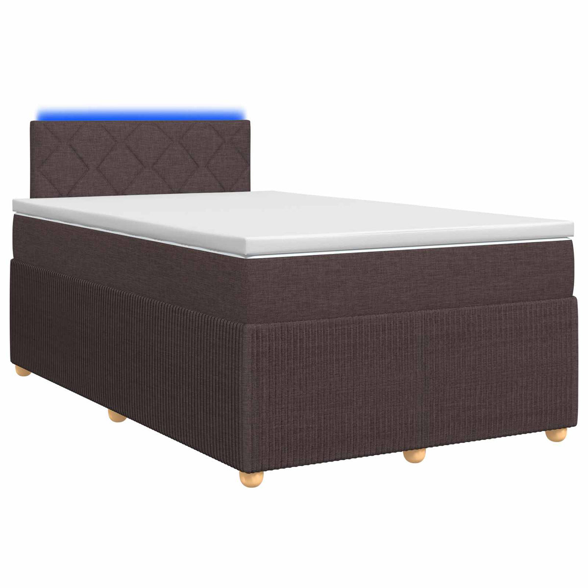 Boxspringbed met matras Donkerbruin 120 x 190 cm Stof is nu te koop bij PeponiXL, paradijselijk wonen!