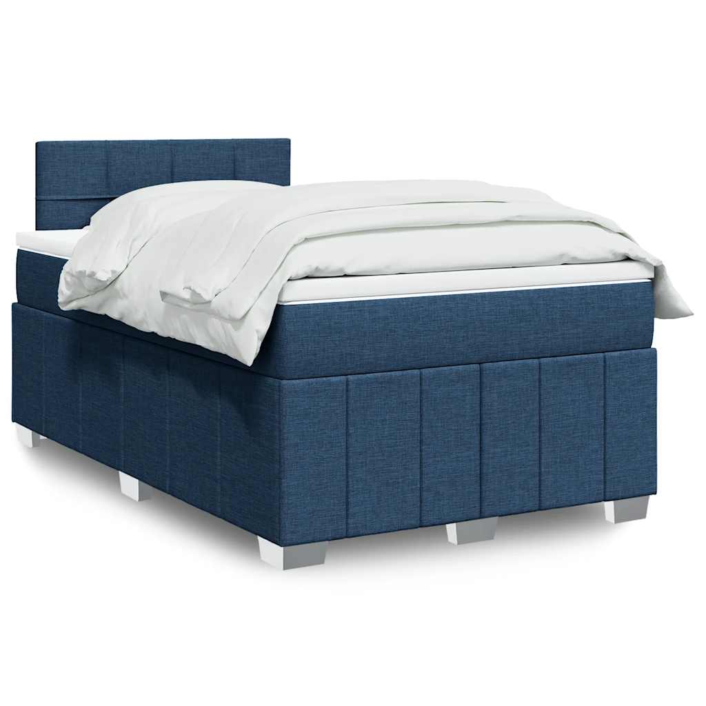 Boxspring met matras stof blauw 120x200 cm is nu te koop bij PeponiXL, paradijselijk wonen!