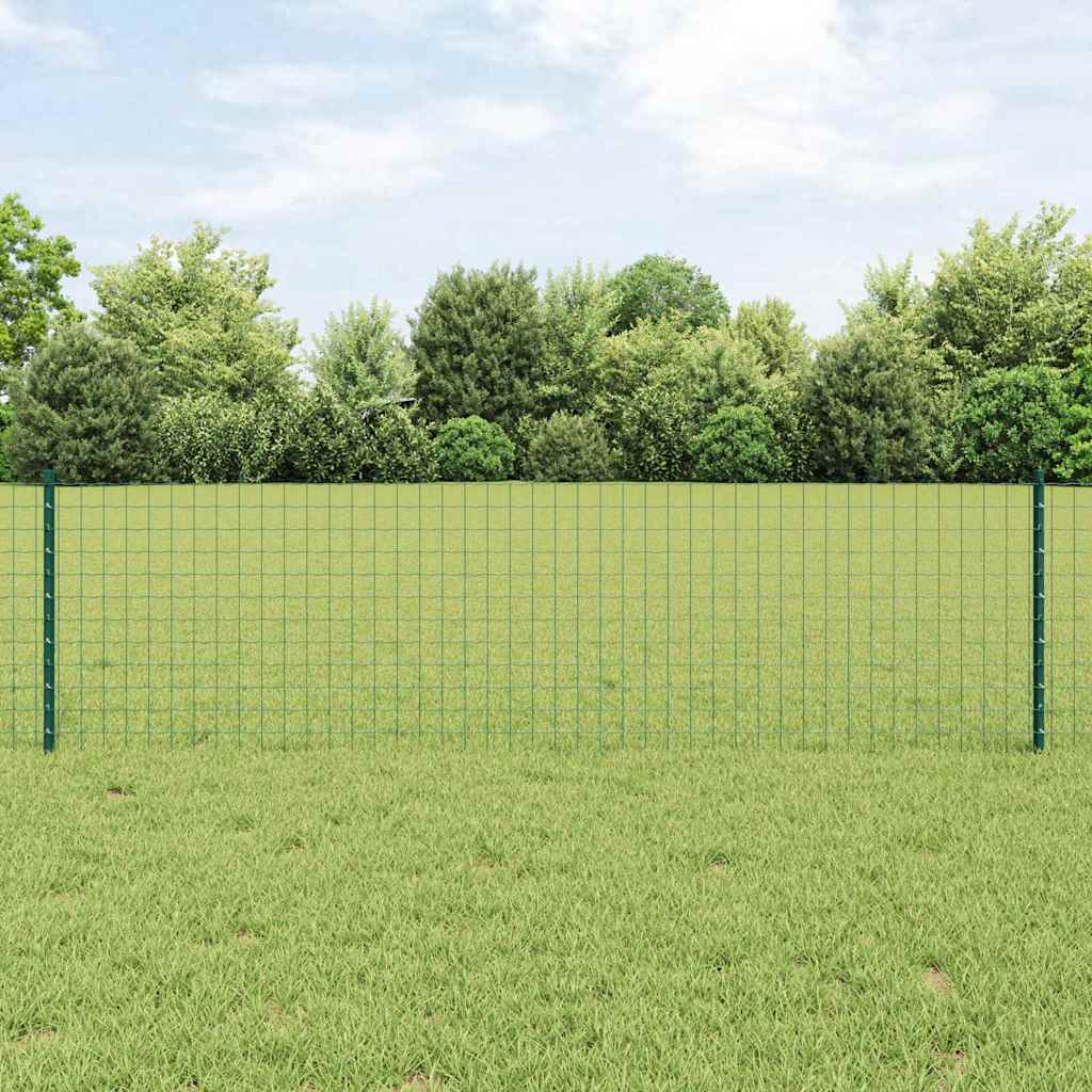 Afrasteringspaal 5 pcs Groen 100 cm Staal is nu te koop bij PeponiXL, paradijselijk wonen!