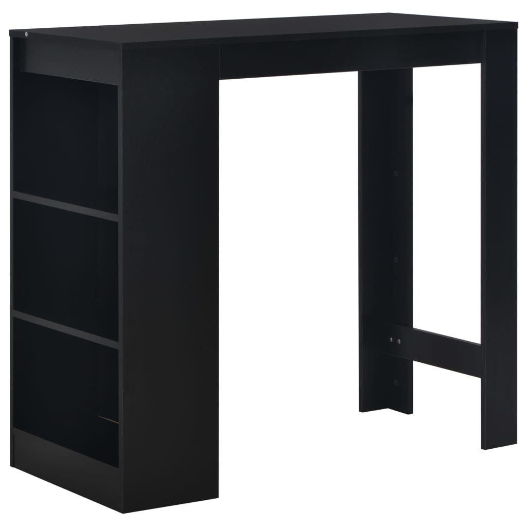 Bartafel met schap 110x50x103 cm zwart is nu te koop bij PeponiXL, paradijselijk wonen!