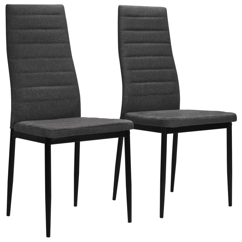 Eetkamerstoelen 2 st stof donkergrijs is nu te koop bij PeponiXL, paradijselijk wonen!