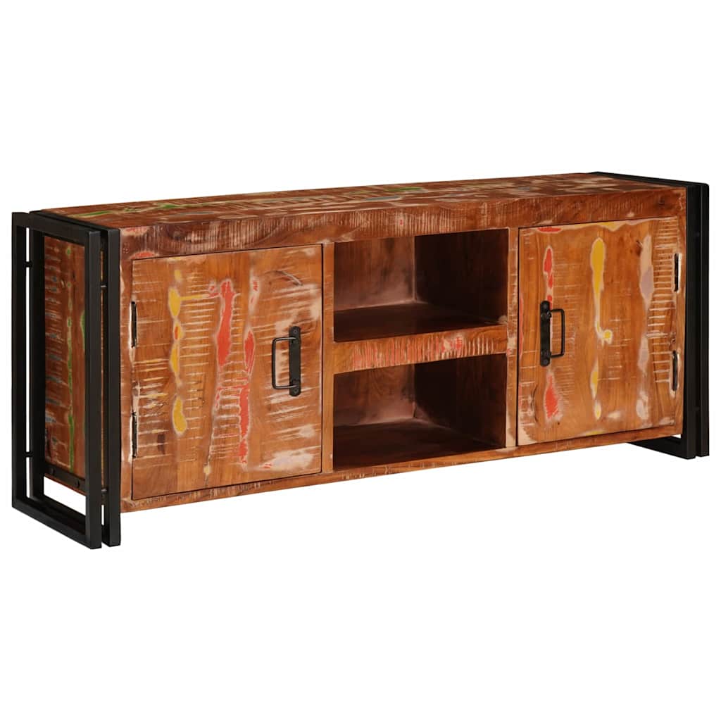 TV-kast Multikleur 120 x 33 x 50 cm massief gerecycled hout is nu te koop bij PeponiXL, paradijselijk wonen!