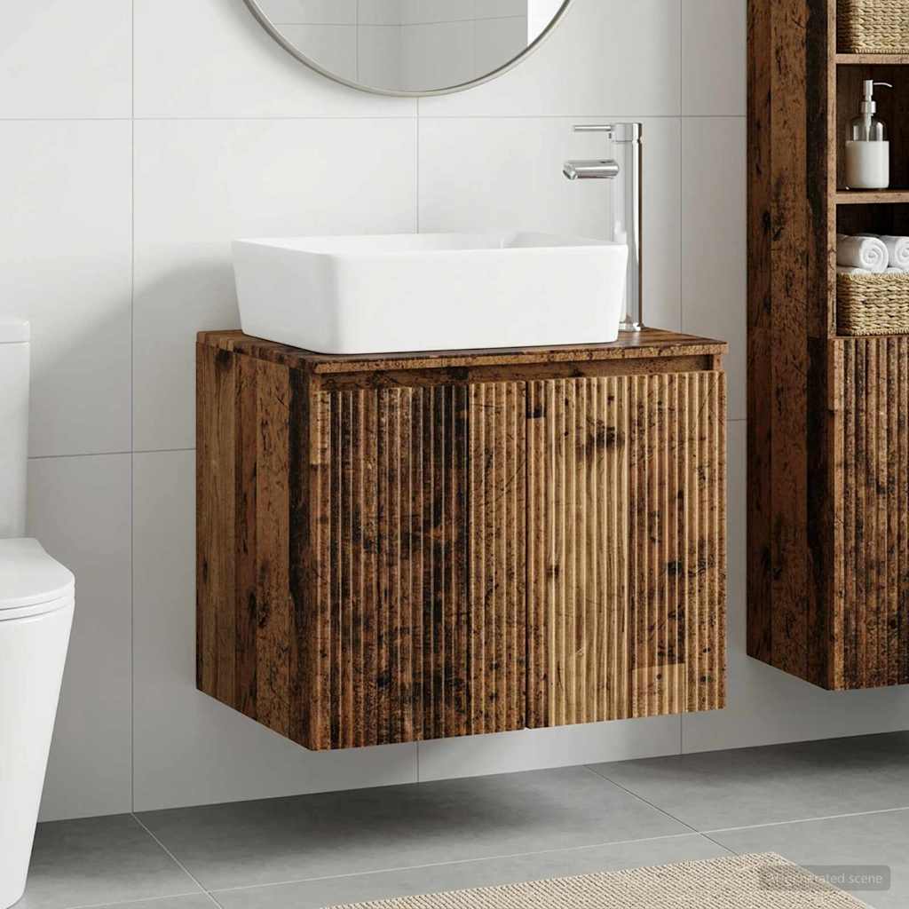 Badkamermeubelset Oud hout Bewerkt hout is nu te koop bij PeponiXL, paradijselijk wonen!
